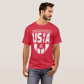 USA Cheer Black US A Fan T-Shirt (Vorne ganz)