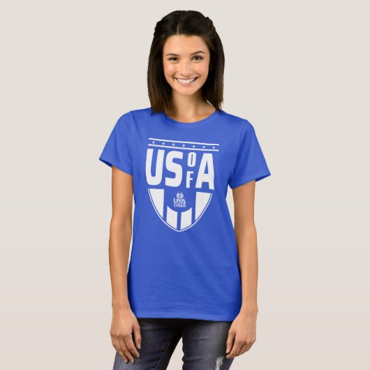 USA Cheer Royal Blue US A Fan T-Shirt (Vorne ganz)