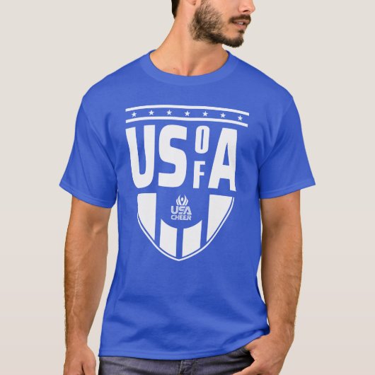 USA Cheer Royal Blue US A Fan T-Shirt (Vorderseite)
