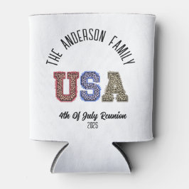 USA Cheetah Print Personalisiert Wiedersehen Name Dosenkühler