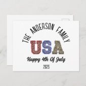 USA Cheetah Print Personalisiert Wiedersehen Name Postkarte (Vorne/Hinten)