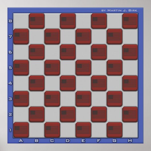 USA Chess Board Poster (Vorne)