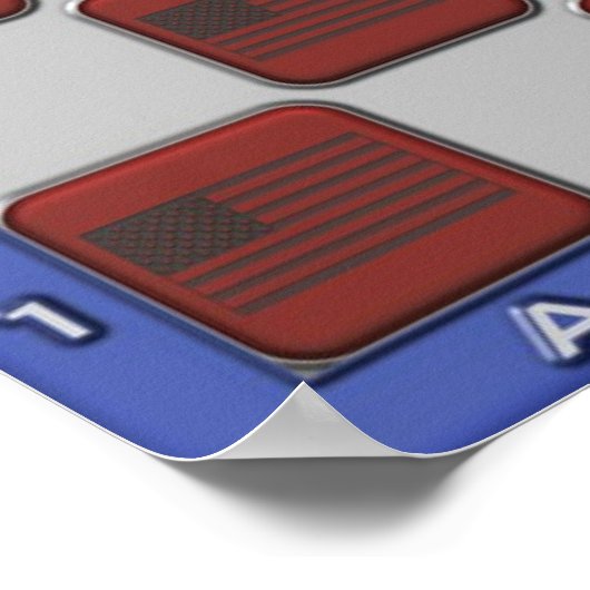 USA Chess Board Poster (Ecke)