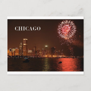 USA Chicago Fireworks (neu) (St.K. Postkarte