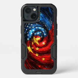 USA-China Swirl Fusion Flag Phone Case 