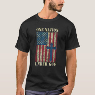 USA Christlich Patriot One Nation Under God T-Shirt