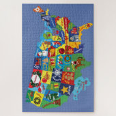 USA Christmas MAP Puzzle (Vertikal)