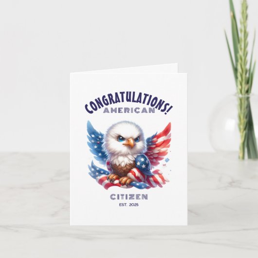 USA Citizenship Herzlichen Glückwunsch American Ca Dankeskarte (Vorderseite)