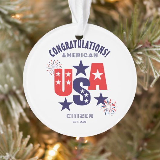USA Citizenship Herzlichen Glückwunsch American Ca Ornament (Baum)