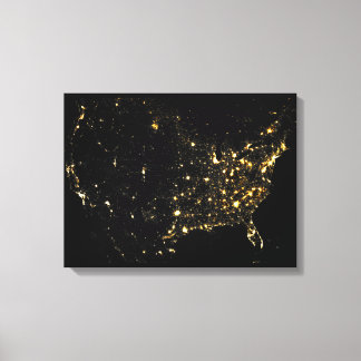 USA City Lights - Nacht Leinwanddruck