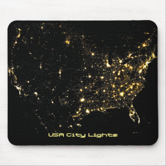 USA City Lights - Nacht Mousepad