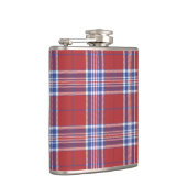 USA Clan Tartan Kariertes Muster Flachmann (Rechts)