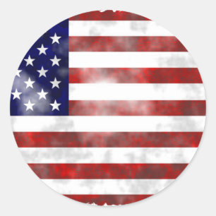 USA Classic Round Sticker, glänzend Runder Aufkleber
