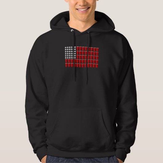 USA College Party Game Spring Break Beer Pong Hoodie (Vorderseite)