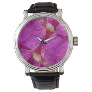 USA, Colorado, Boulder. Montage der Blume Clematis Armbanduhr