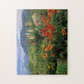 USA, Colorado, Crested Butte. Pflaumen und Lupine Puzzle (Vertikal)