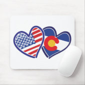 USA-Colorado-Flag-Herz Mousepad (Mit Mouse)