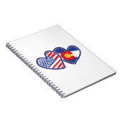 USA-Colorado-Flag-Herz Notizblock (Rechte Seite)