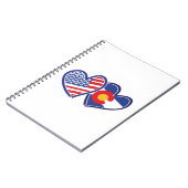 USA-Colorado-Flag-Herz Notizblock (Linke Seite)