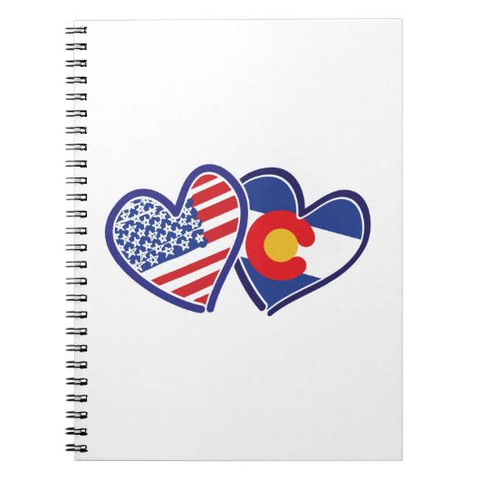 USA-Colorado-Flag-Herz Notizblock (Vorderseite)