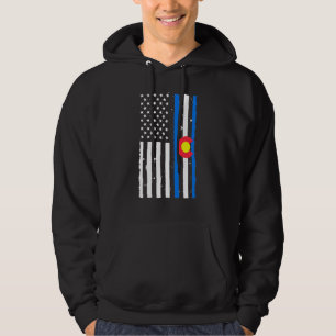 USA Colorado Flag Vintager Urlaub zum Verweilen Hoodie