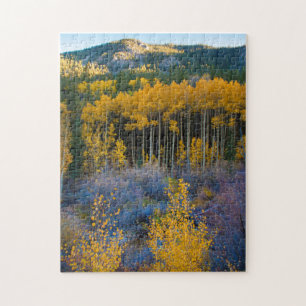 USA, Colorado. Helle gelbe Espen in den Rockies Puzzle