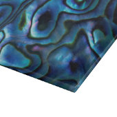 USA, Colorado, Lafayette. Abalone-Muschel Schneidebrett (Ecke)