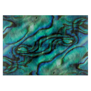 USA, Colorado, Lafayette. Abalone-Schalen-Montage Schneidebrett