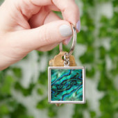 USA, Colorado, Lafayette. Muschel Abalone Schlüsselanhänger (Hand)