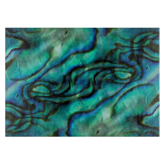 USA, Colorado, Lafayette. Muschel Abalone Schneidebrett (Vorderseite)