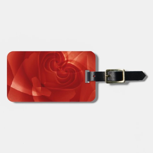 USA, Colorado, Lafayette. Rote Rose Gepäckanhänger (Vorderseite horizontal)