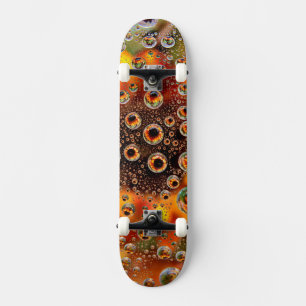 USA, Colorado, Lafayette. Wasserblasen auf Glas 1 Skateboard