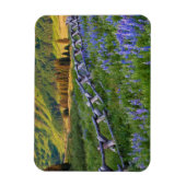 USA, Colorado Lupinen und Eisenbahnzaun Magnet (Vertikal)