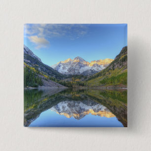 USA, Colorado, Maroon Bells-Snowmaß Button