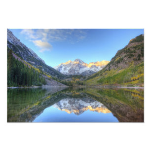 USA, Colorado, Maroon Bells-Snowmaß Fotodruck