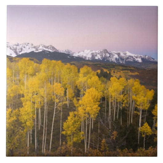 USA, Colorado, Rocky Mountains. Morgenröte Fliese (Vorderseite)