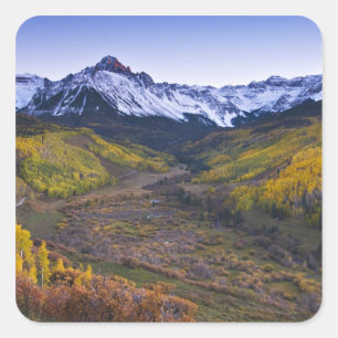 USA, Colorado, Rocky Mountains, San Juan Quadratischer Aufkleber