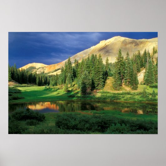 USA, Colorado Roter Berg bei Sonnenuntergang Poster (Vorne)