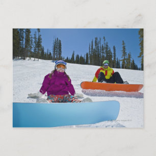 USA, Colorado, Telluride, Vater und Tochter 3 Postkarte