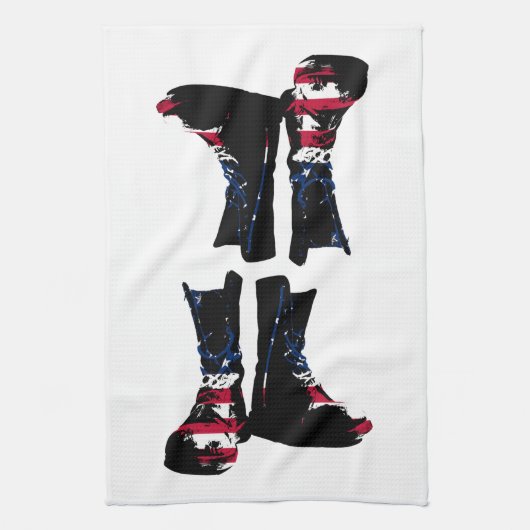 USA Combat Boots Geschirrtuch (Vertikal)