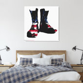USA Combat Boots Leinwanddruck (Insitu (Schlafzimmer))