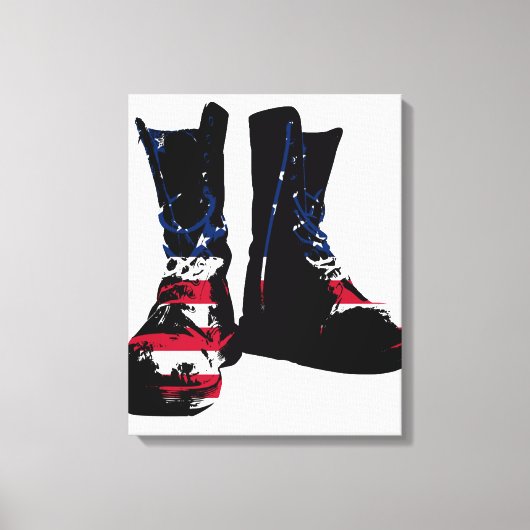 USA Combat Boots Leinwanddruck (Vorderseite)
