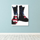 USA Combat Boots Leinwanddruck (Insitu (Holzboden))