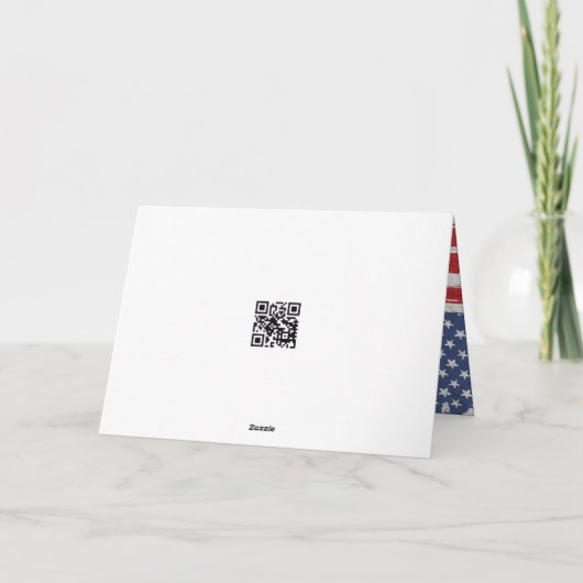 USA Constitution With Flag for Birthday Karte (Rückseite)