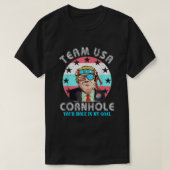 USA Cornhole Shirt Team Cornhole Shirts Funny Co (Design vorne)