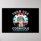 USA Cornhole-Team Cornhole Lustig Cornhole Poster (Vorne)