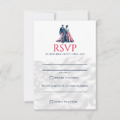 USA Couple RSVP Karte (Vorderseite)