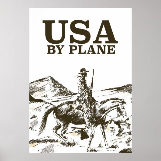 USA Cowboy Travel Poster (Vorne)