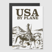 USA Cowboy Travel Poster Magnetkarte (Vorne/Hinten)