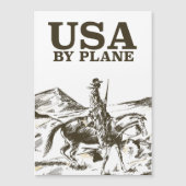 USA Cowboy Travel Poster Magnetkarte (Vorderseite)